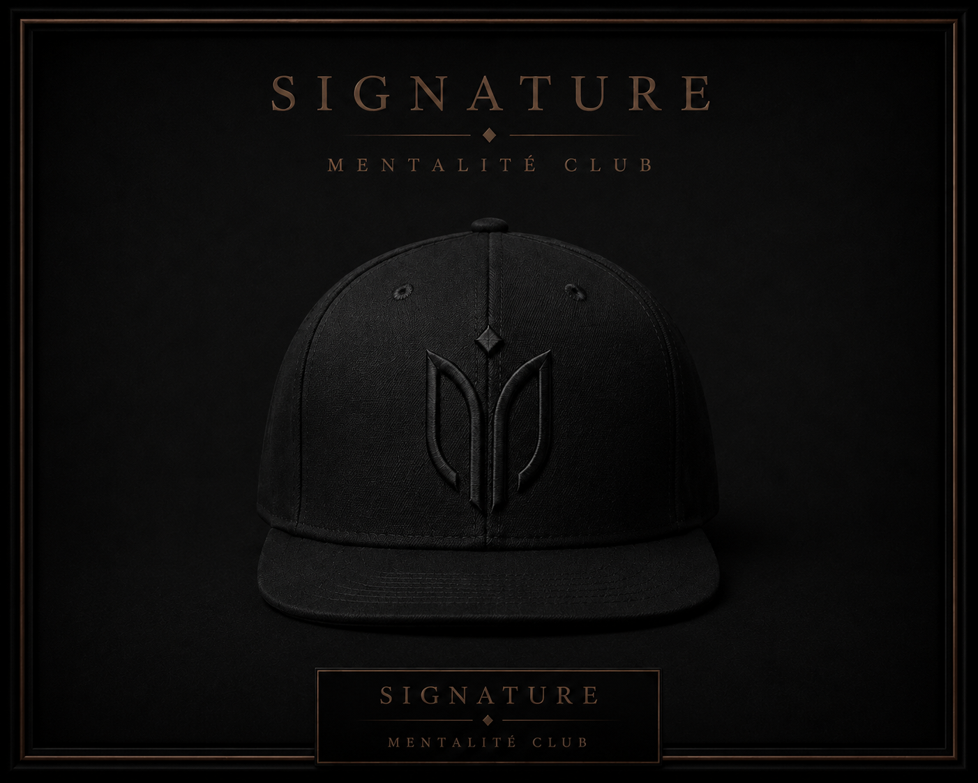 La Signature — Casquette Brodée Noir Profond
