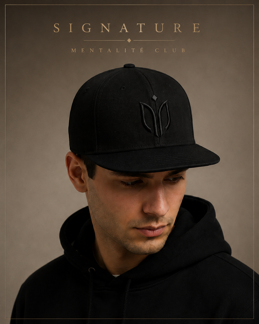 La Signature — Casquette Brodée Noir Profond